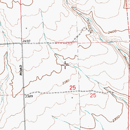 Topographic Map of Horse Heaven Hills Plateau Division, WA
