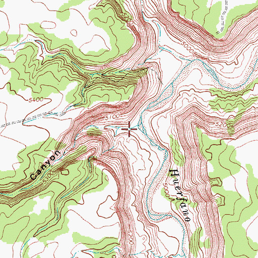 Topographic Map of Poleline Canyon, CO