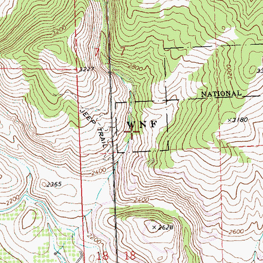 Topographic Map of Manson Division, WA