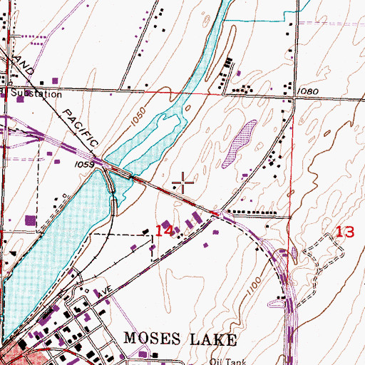 Topographic Map of Moses Lake Division, WA