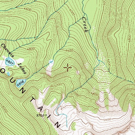 Topographic Map of Mount Rainier Division, WA