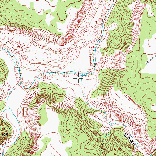 Topographic Map of Sheep Canyon, CO