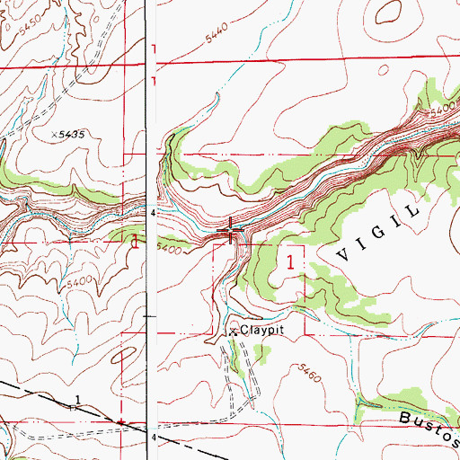 Topographic Map of Bustos Canyon, CO