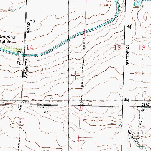 Topographic Map of Pasco North Division, WA