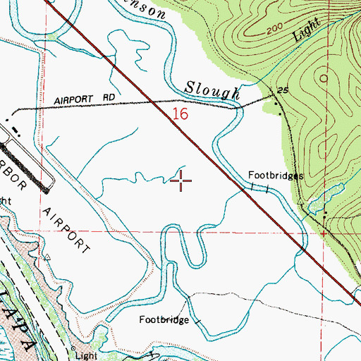 Topographic Map of Raymond Division, WA