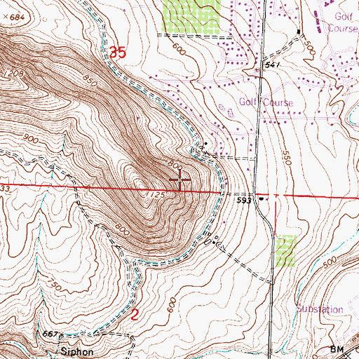 Topographic Map of Richland-Kennewick Division, WA
