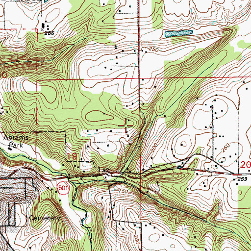Topographic Map of Ridgefield Division, WA