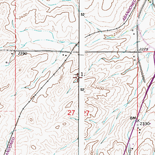 Topographic Map of Rosalia Division, WA