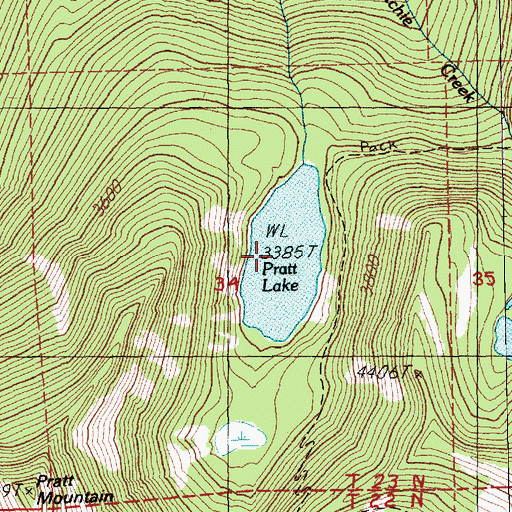 Topographic Map of Snoqualmie National Forest Division (historical), WA