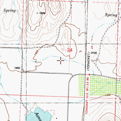 Topographic Map of Tonasket Division, WA
