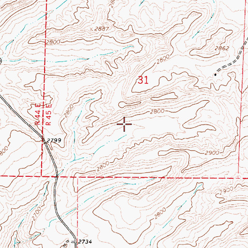 Topographic Map of Uniontown Division, WA