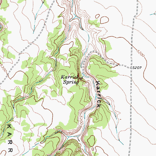 Topographic Map of Karrick Spring, CO