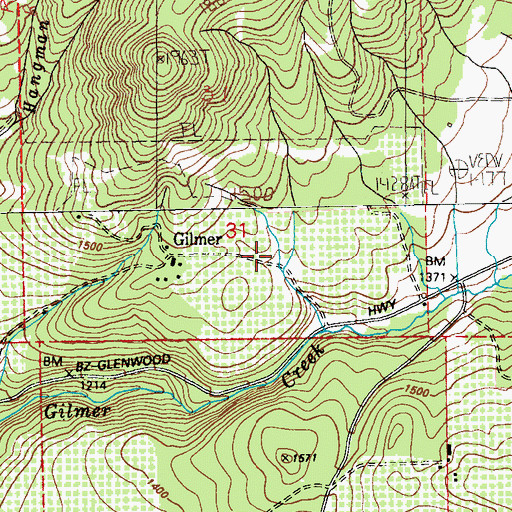 Topographic Map of White Salmon Division, WA