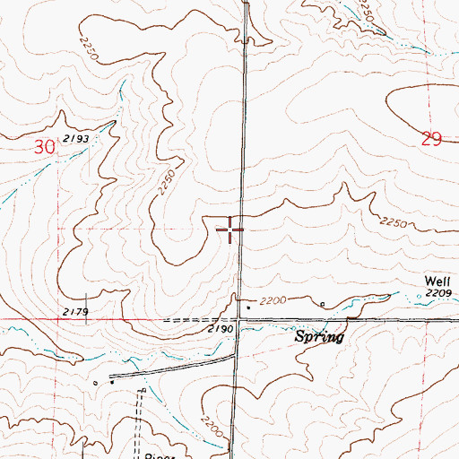 Topographic Map of Wilbur Division, WA