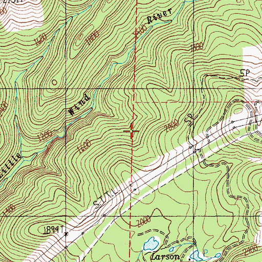 Topographic Map of Carson-Underwood Division, WA