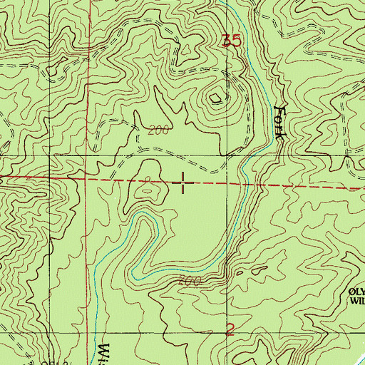 Topographic Map of Wishkah Division, WA