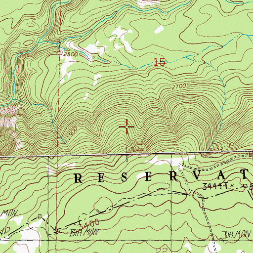 Topographic Map of Yakama Nation Reservation Division, WA