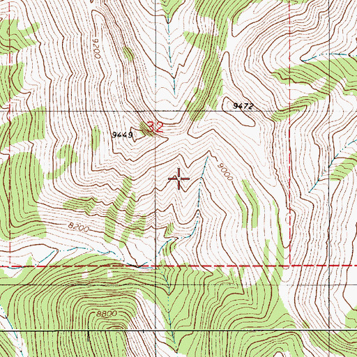 Topographic Map of Afton Division, WY