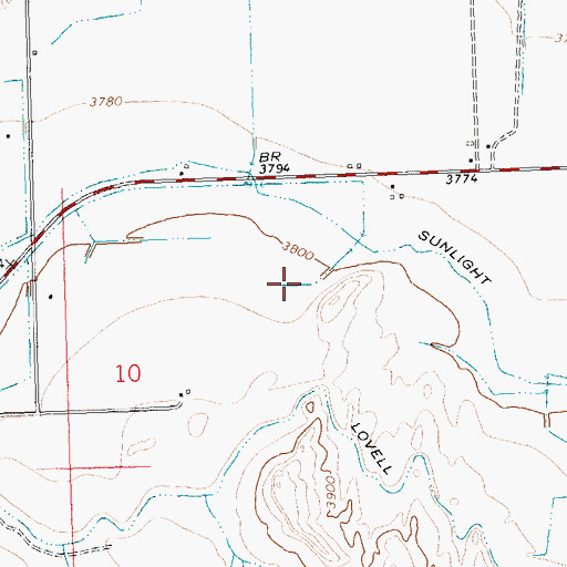 Topographic Map of North Big Horn Division, WY