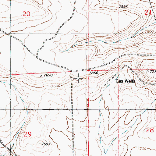 Topographic Map of Big Piney Division, WY