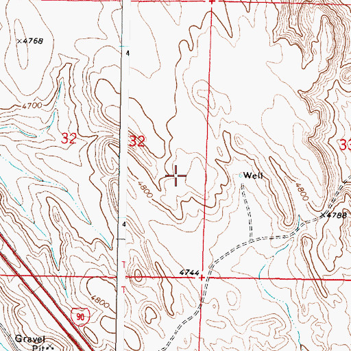 Topographic Map of Buffalo Division, WY