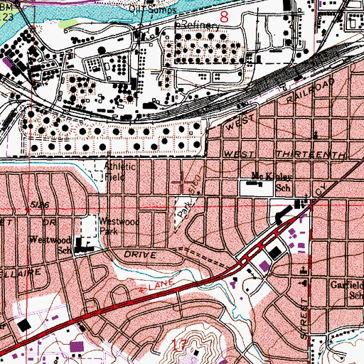 Topographic Map of Casper Division, WY