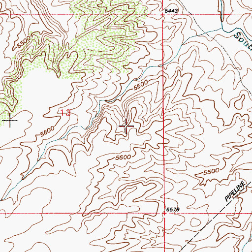 Topographic Map of Chugwater Division, WY