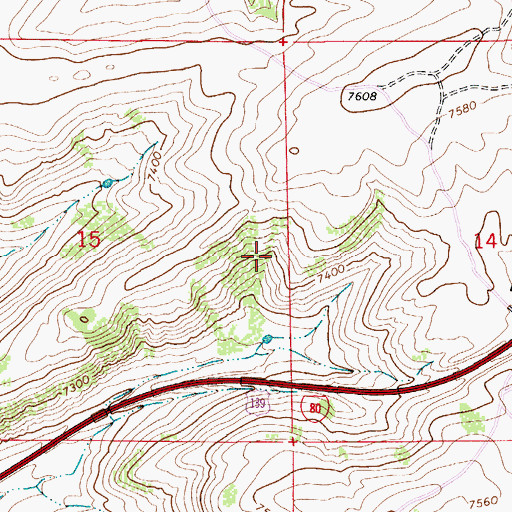 Topographic Map of Evanston Division, WY