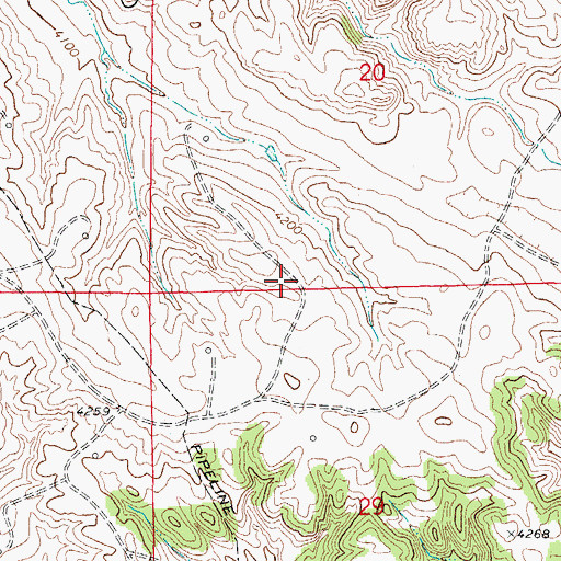Topographic Map of Gillette North Division, WY