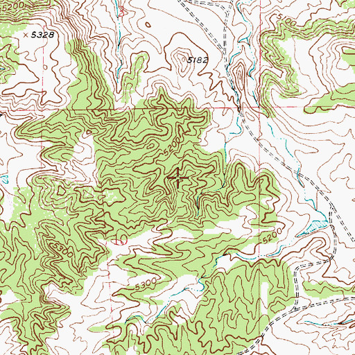 Topographic Map of Glendo Division, WY