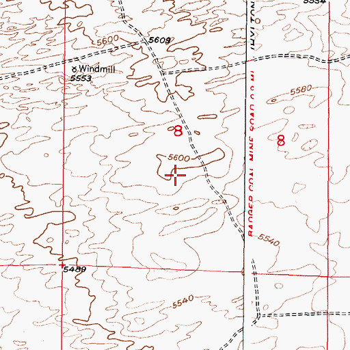 Topographic Map of Glenrock Division, WY