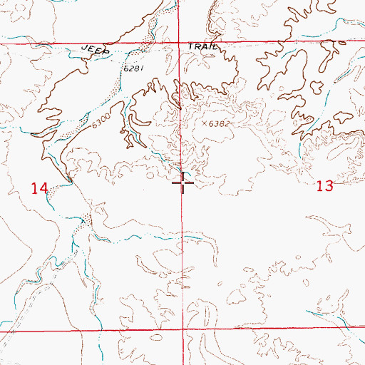 Topographic Map of Green River South Division, WY