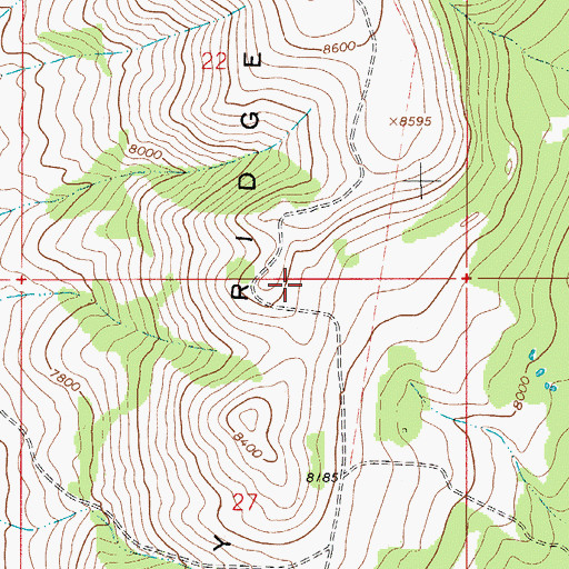 Topographic Map of Kemmerer West Division, WY
