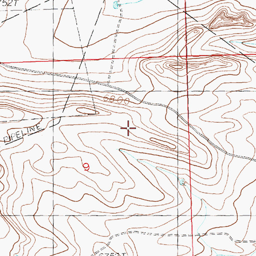 Topographic Map of Meeteetse Division, WY