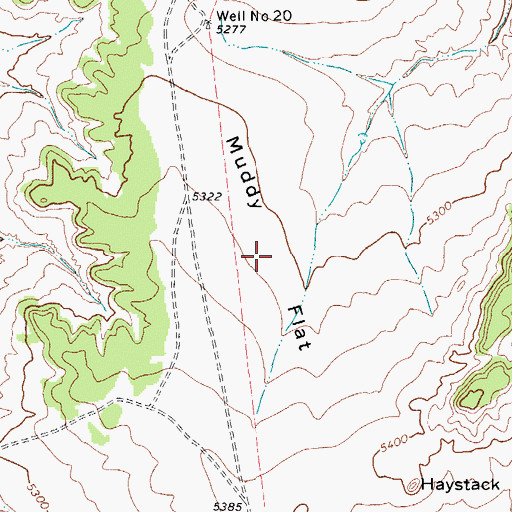 Topographic Map of Muddy Flat, CO