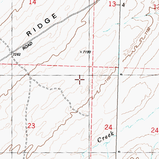 Topographic Map of Rawlins Division, WY