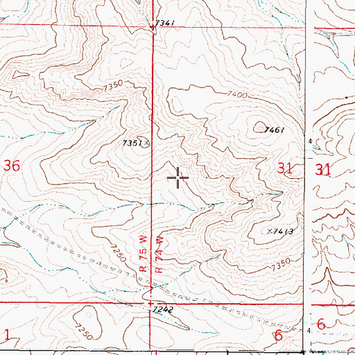 Topographic Map of Rock River Division, WY