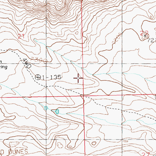 Topographic Map of Rock Springs North Division, WY