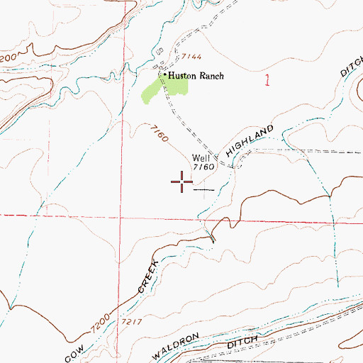 Topographic Map of Saratoga Division, WY