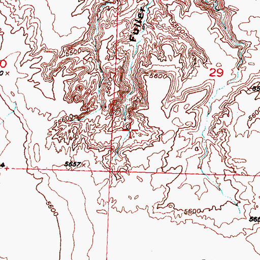 Topographic Map of Shoshoni Division, WY