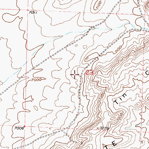Topographic Map of Jeffrey City Division, WY