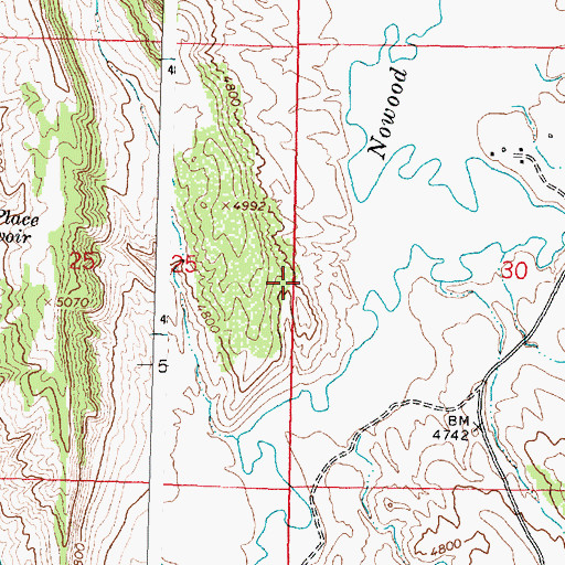 Topographic Map of Ten Sleep Division, WY