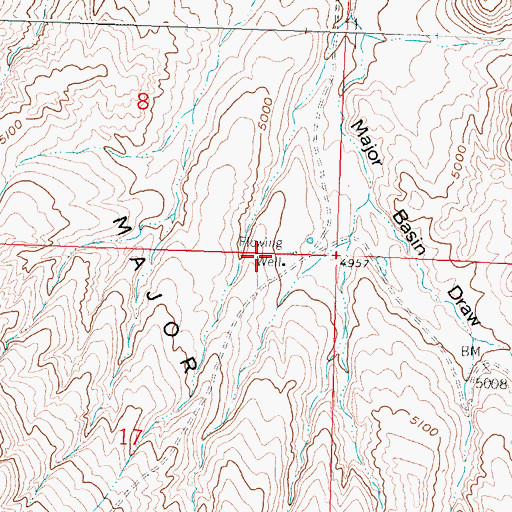 Topographic Map of Thermopolis East Division, WY