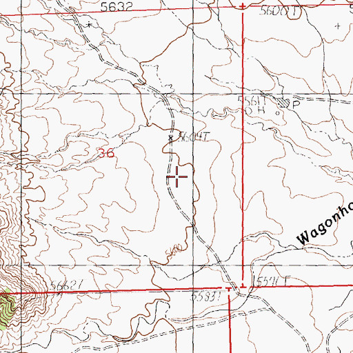 Topographic Map of Thermopolis West Division, WY