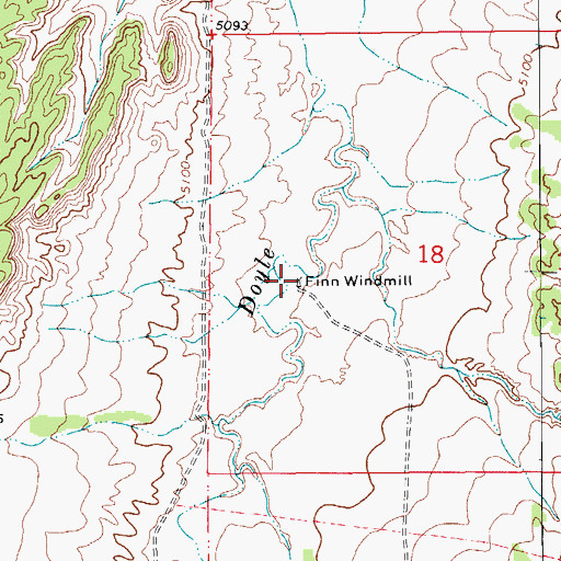 Topographic Map of Finn Windmill, CO