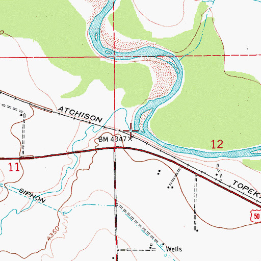 Topographic Map of Chicosa Creek, CO