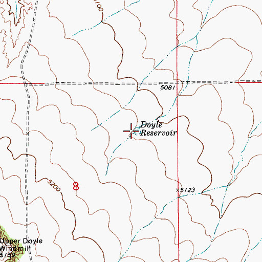 Topographic Map of Doyle Reservoir, CO