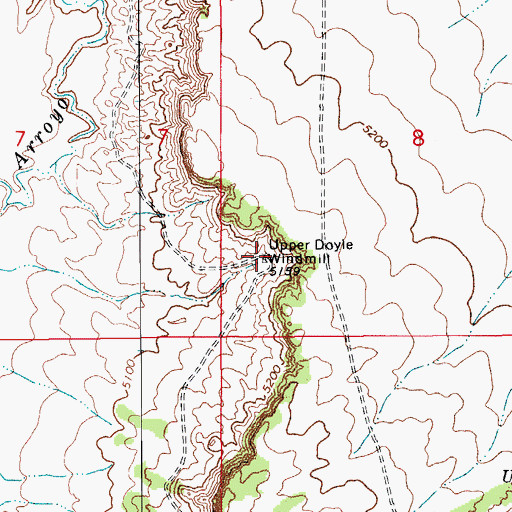 Topographic Map of Upper Doyle Windmill, CO