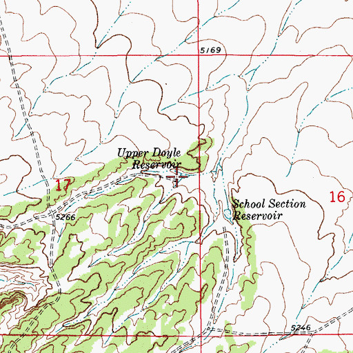 Topographic Map of Upper Doyle Reservoir, CO