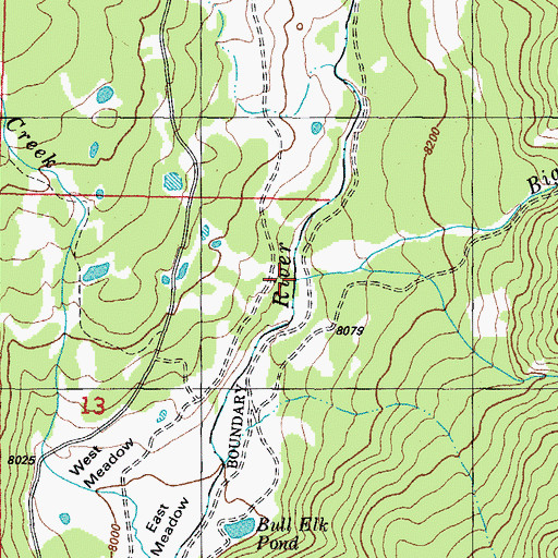 Topographic Map of Big Muddy Creek, CO